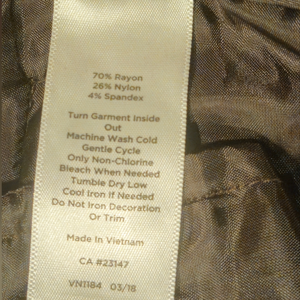 Talbots Dark Brown Textured Pants Skinny Ankle Size 12 Good Condition - Picture 7 of 7
